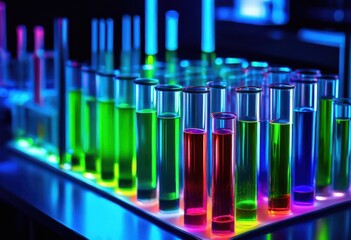 vibrant dynamic laboratory equipment showcasing array bright colors modern scientific environment, science, testing, glassware, tools, devices, chemistry