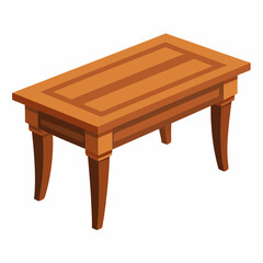 Table wood art vector