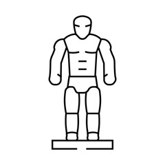 action figure toy child line icon vector. action figure toy child sign. isolated contour symbol black illustration