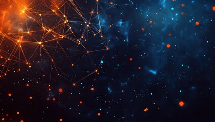 Fond numérique abstrait avec connexions réseau sans fil, concept de technologie et d'internet.