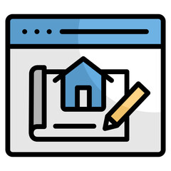 Architectural Site  Icon Element For Design