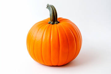 Obraz premium fresh orange pumpkin isolated on white background