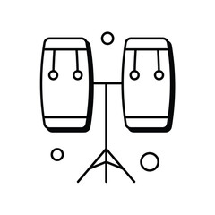 conga line icon with white background vector stock illustration