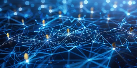 Obraz premium Customer relationship management, customer network technology, and development and exchange of data. Customer service, banking, and business strategy