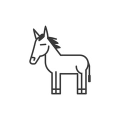 Obraz premium Line Art Illustration of a Donkey