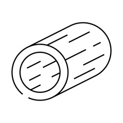 tube steel production line icon vector. tube steel production sign. isolated contour symbol black illustration