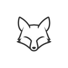 Fototapeta premium Line Art Illustration of a Foxs Head