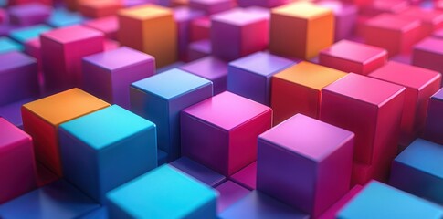 Fototapeta premium Abstract Colorful Cubes
