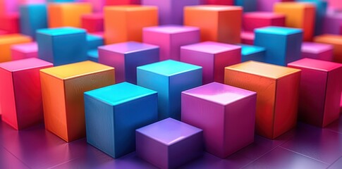 Obraz premium Abstract Colorful Cubes
