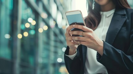 Businesswoman Using Smartphone