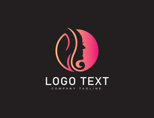 Detailed Feminine icon logo template