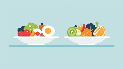 An illustration showing the difference between portion size and serving size,