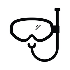 Ocean adventure, underwater exploration, snorkeling mask vector design