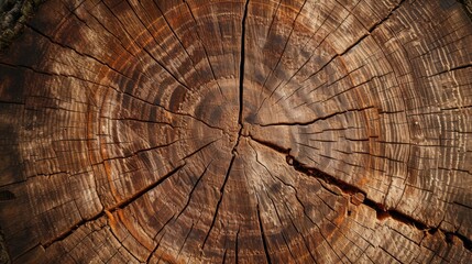 Fototapeta premium Cross-section view of a tree stump