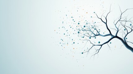 Naklejka premium A neural network diagram with interconnected nodes, visualizing the complex processes involved in machine learning.