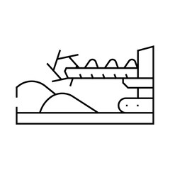 stacker reclaimer steel production line icon vector. stacker reclaimer steel production sign. isolated contour symbol black illustration