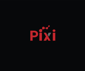 Simple Pixel Logo designs concept vector, Pixi logo branding