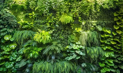 Green Wall With Vegetation.