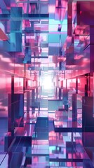 Abstract 3D  Geometric Tunnel