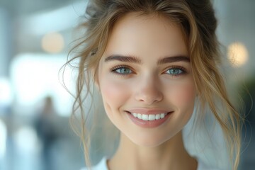 Manager with project approval, office background, decision-making