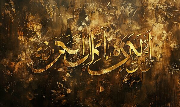 Gold paint applied to calligraphy artwork giving a sophisticated touch