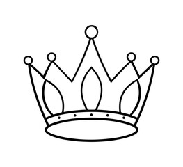 crown vector illustration, line art