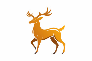 Fototapeta premium silhouette Vector design of deer on white background