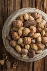mixed nuts - hazelnuts walnuts almonds pine nuts brazil cashew pistachios peanuts