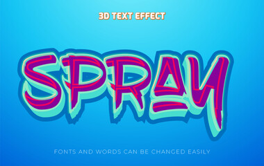 Spray paint 3d editable text effect style