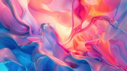 Obraz premium Abstract Colorful Swirling Fabric