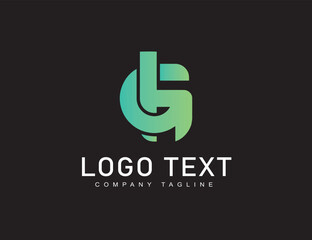 Gradient technology logo G H template collection