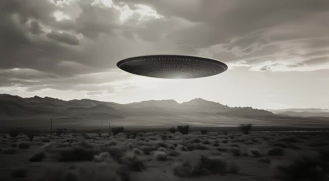 sci fi scene for documentary ufo flying object in sky alien movie ring of light science fiction 