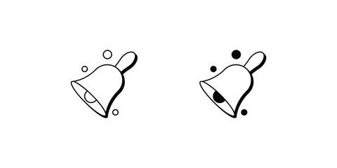 bell set icon with white background vector stock illustration