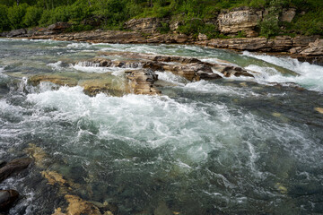 Abisko river canyon in Abisko National Park, Sweden