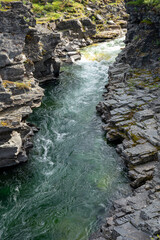 Abisko river canyon in Abisko National Park, Sweden