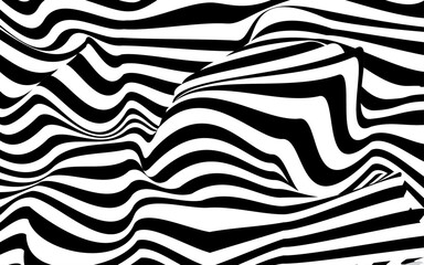 Black and white optical art background.