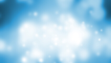 white bokeh blur background. Circle light on blue background. abstract light background
