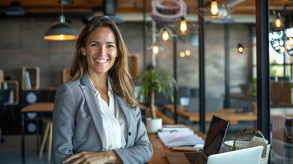 Fototapeta premium The professional smiling woman.