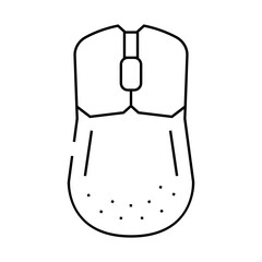 mouse gaming pc line icon vector. mouse gaming pc sign. isolated contour symbol black illustration