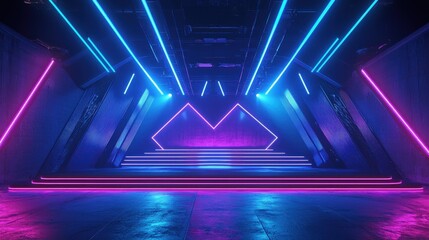 Futuristic concert stage 