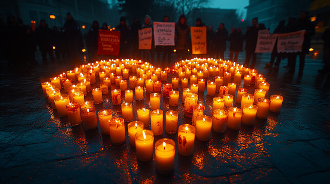 A World Cancer Day candlelight vigil 