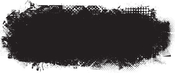 Glitch distorted grange shape . Noise grungy logo . Trendy defect error shapes . Glitched frame .Grunge textured . Distressed effect .Vector shapes