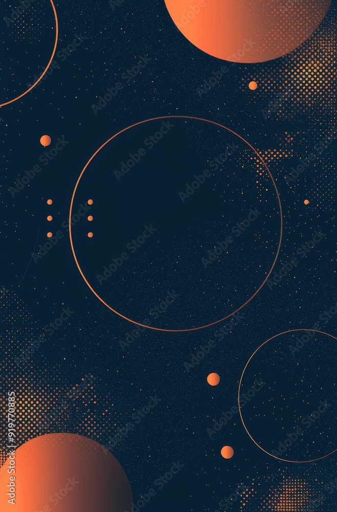 Poster modern background design with abstract minimalistic circles and gradients