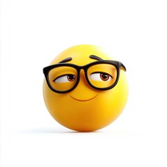 Nerdy Emoji with Glasses and Playful Expressions