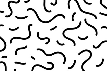 Trendy abstract wave seamless pattern. Hand drawn abstract background. Vector illustration