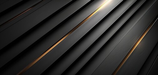 Obraz premium Abstract diagonal black and gold lines.