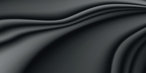 Blurred black silk fabric. Iridescent and shining like a star in the night sky, It has a taffeta-like body but a smooth surface that creates a subtle sheen.