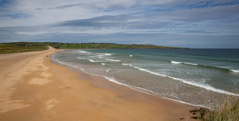 Hidden beach panorama at Carrowmore, Lacken County Mayo in Ireland. Irish beaches are one of the most beautiful in the world.