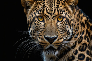 Obraz premium leopard walking out of the shadow 