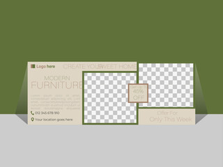 Modern banner design template
